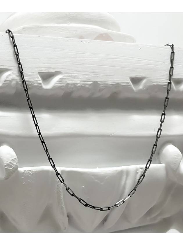 Square Chain Necklace Black Silver - BLESSED BULLET - BALAAN 1