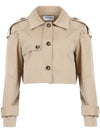 Shoulder Point Trench Crop Jacket - ILROZE - BALAAN 1