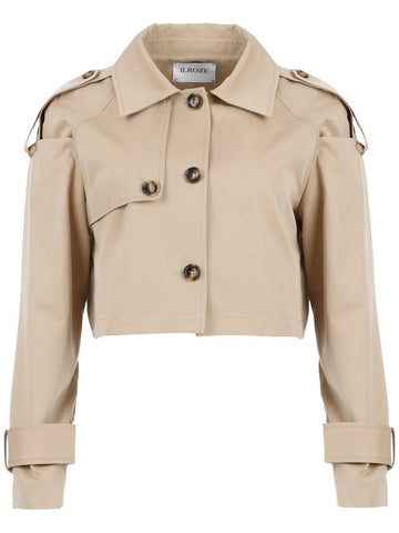 Shoulder Point Trench Crop Jacket - ILROZE - BALAAN 1