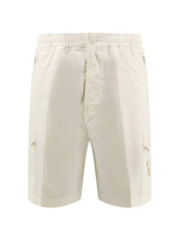 Cargo Bermuda Comfort Fit Cotton Shorts Off White - STONE ISLAND - BALAAN 1