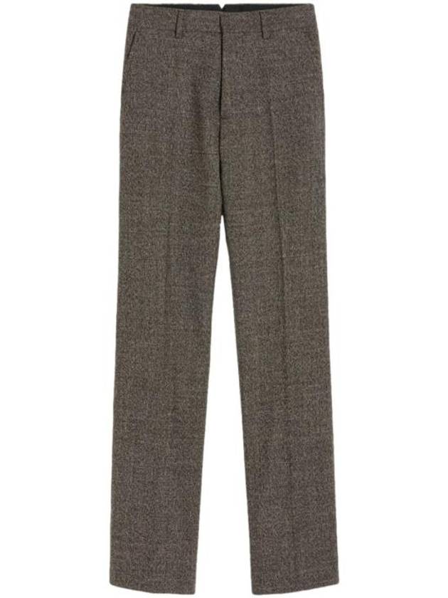 Wool Blend Straight Pants Dark Coffee - AMI - BALAAN 1