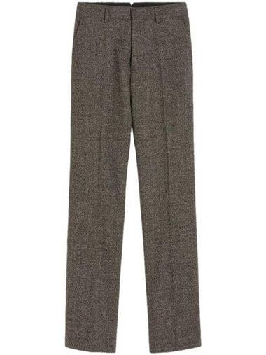 Wool Blend Straight Pants Dark Coffee - AMI - BALAAN 1