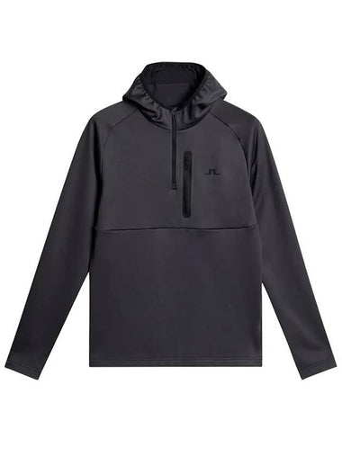 Men s Adam Quarter Zip Up Golf Hood Asphalt GMJS10935 W015 - J.LINDEBERG - BALAAN 1