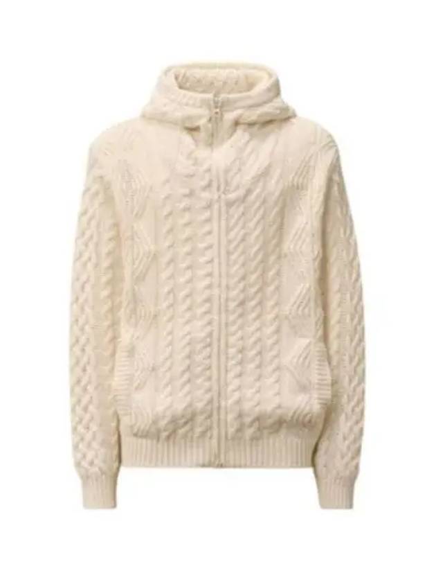 Lambswool Crewneck Logo Knit Cardigan White - CP COMPANY - BALAAN 2