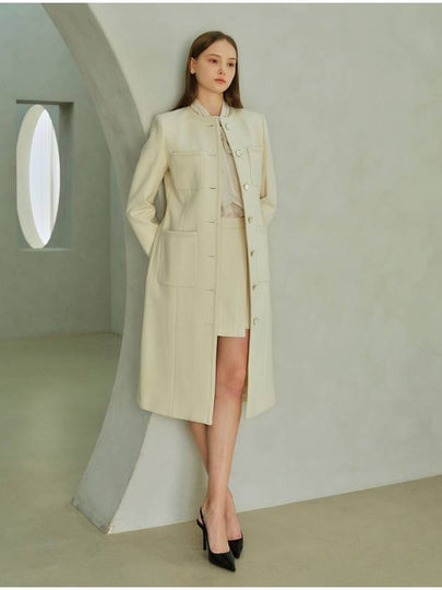 Elena Round Trimming Coat (AW Hainsworth) Ivory - AME - BALAAN 2