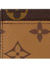 Monogram Reverse Canvas Card Wallet Brown - LOUIS VUITTON - BALAAN 3