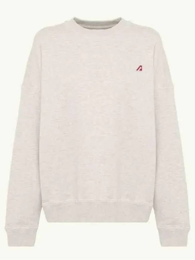 Women's Logo Patch Sweatshirt Pale Gray - AUTRY - BALAAN 1