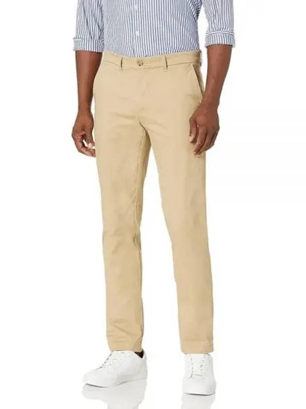 Custom Fit Chino Straight Pants Beige - TOMMY HILFIGER - BALAAN 2