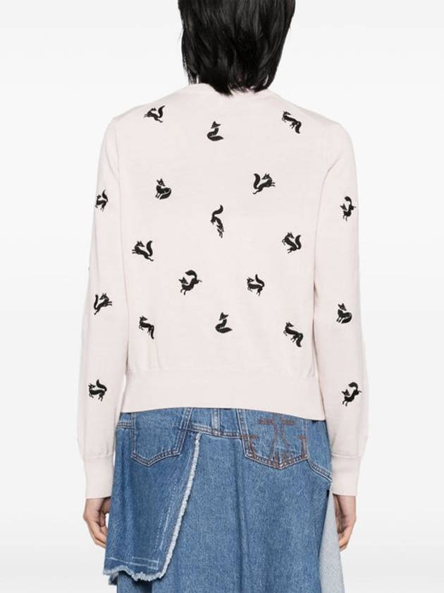 Fancy Fox Embroidery Cardigan Fresh Cotton - MAISON KITSUNE - BALAAN 5