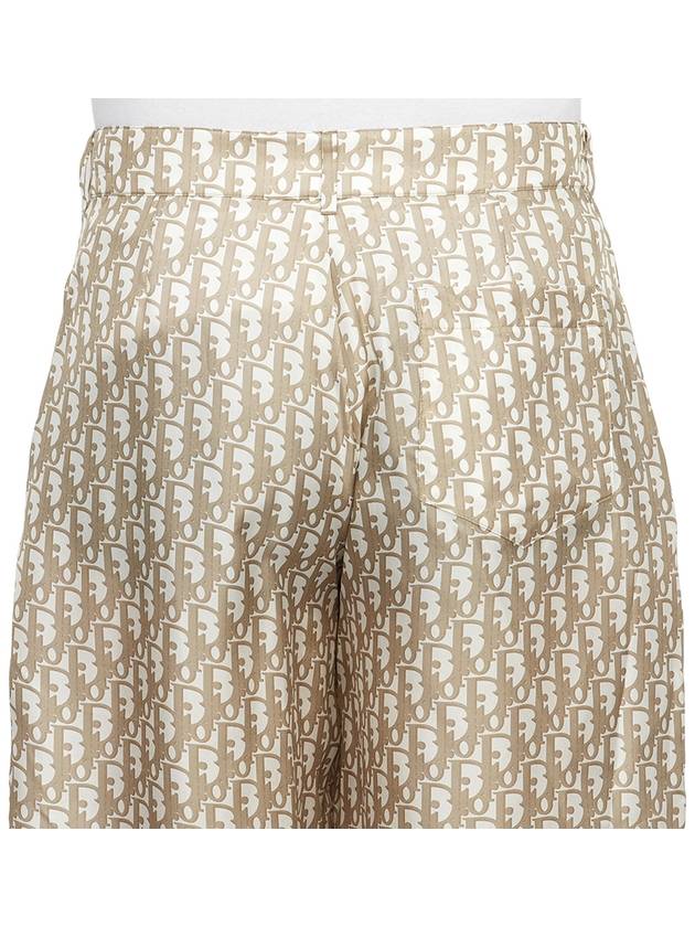 Oblique Bermuda Silk Twill Shorts Beige - DIOR - BALAAN 8