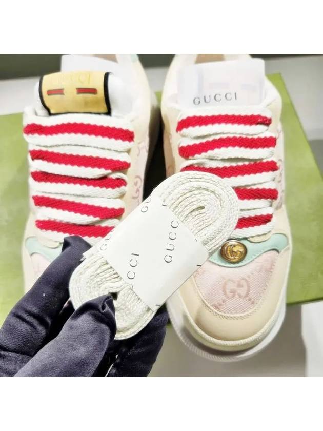 Women's Screener Logo Low-Top Sneakers Pink - GUCCI - BALAAN 9