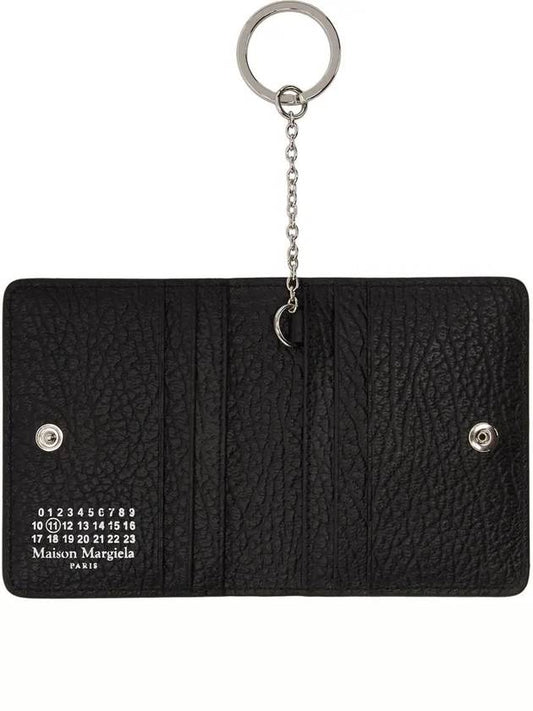 Stitch Keyring Leather Card Wallet Black - MAISON MARGIELA - BALAAN 2