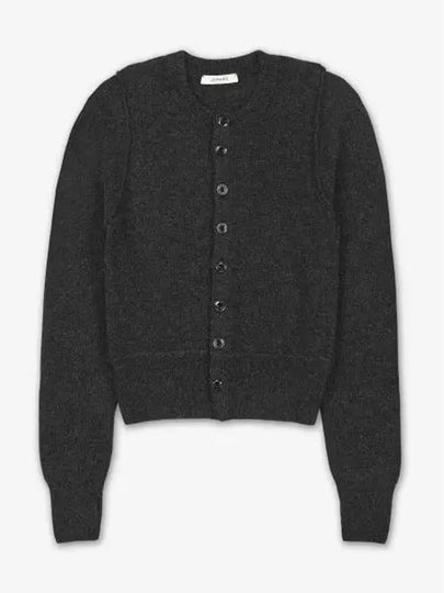 Fitted Wool Cardigan Anthracite Melange - LEMAIRE - BALAAN 2