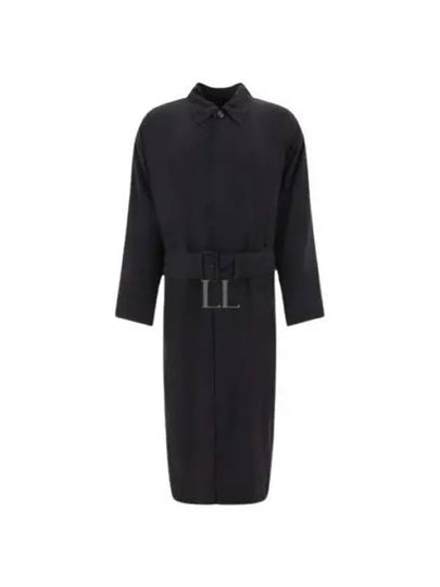 Belted Maxi Trench Coat Black - BALENCIAGA - BALAAN 2