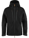 Men's Keb Eco Shell Zip-Up Hoodie Black - FJALL RAVEN - BALAAN 1