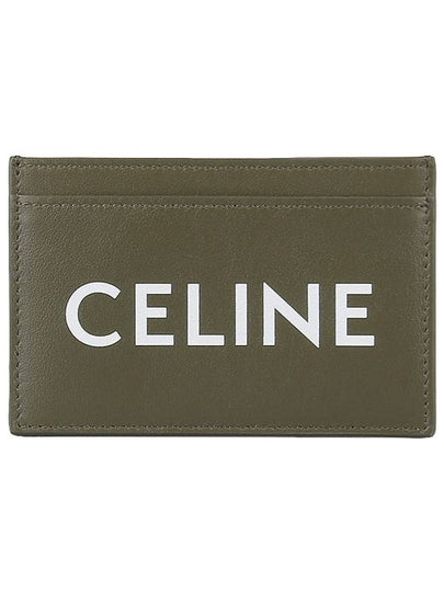 Lettering Logo Printing Card Wallet Khaki - CELINE - BALAAN 2