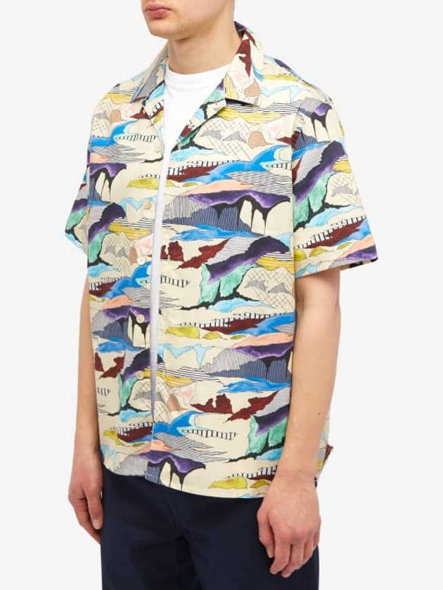 Print Casual Short Sleeve Shirt White - PAUL SMITH - BALAAN 3