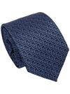 GG frame pattern silk tie blue black - GUCCI - BALAAN.