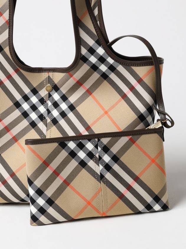 Check Small Tote Bag Sand - BURBERRY - BALAAN 5