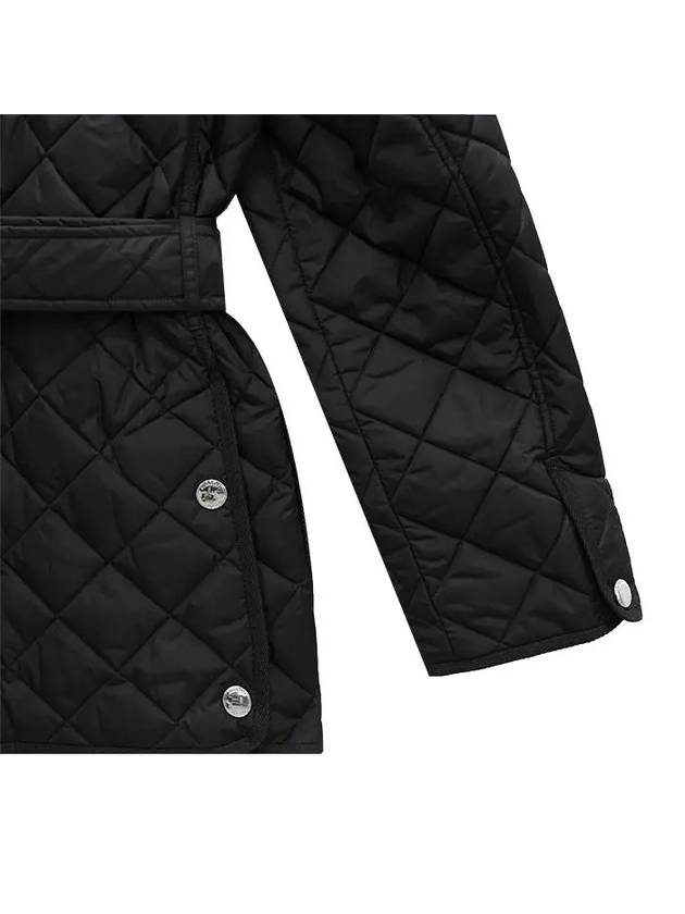 Diamond Quilted Nylon Jacket Black - BURBERRY - BALAAN 9