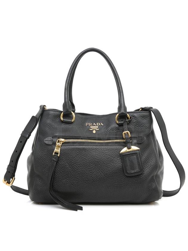 Vitello Phoenix Tote Dino Boston Black Cross Bag 1BG044 - PRADA - BALAAN 1