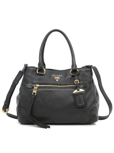 Vitello Phoenix Tote Dino Boston Black Cross Bag 1BG044 - PRADA - BALAAN 1