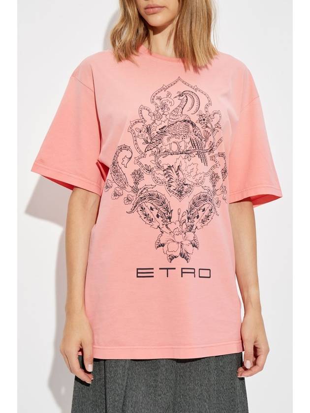 Etro T-shirt With Print, Women's, Pink - ETRO - BALAAN 3