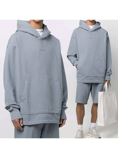 Logo Loose Fit Hoodie Grey - ACNE STUDIOS - BALAAN 2