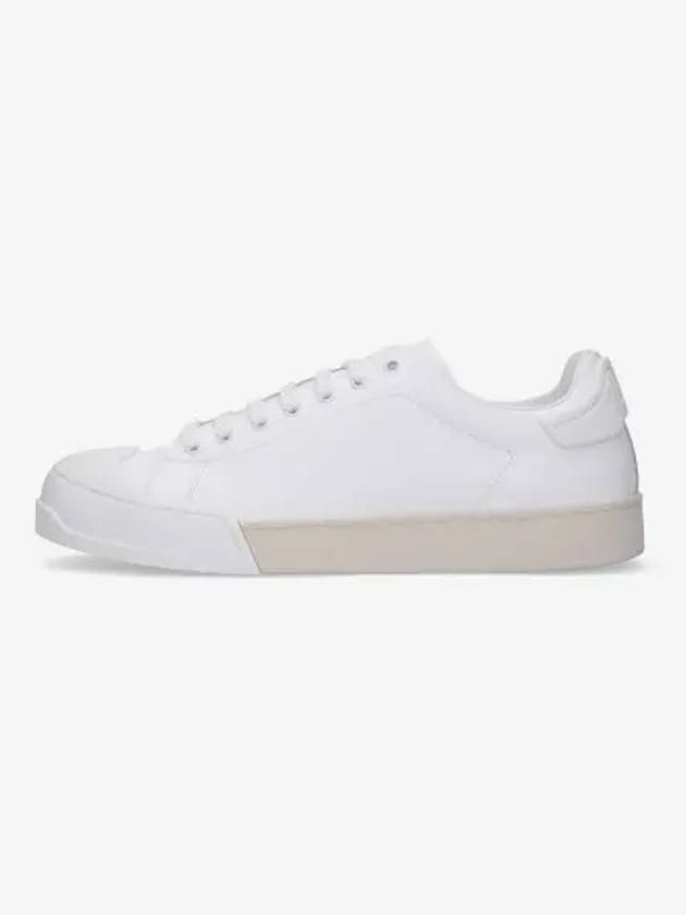 Embossed Logo Tonal Leather Low-Top Sneakers White - MARNI - BALAAN 2