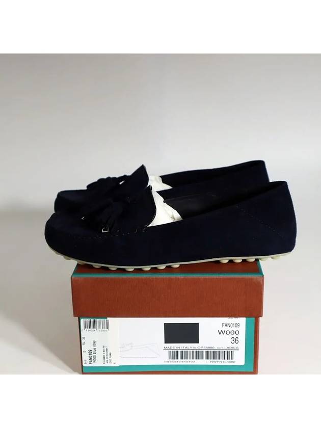 Dot Sole Suede Loafers Navy - LORO PIANA - BALAAN 3