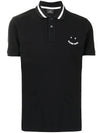 Happy Face Logo Short Sleeve Polo Shirt Black - PAUL SMITH - BALAAN 1