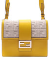 FF flat baguette cross bag yellow - FENDI - BALAAN.