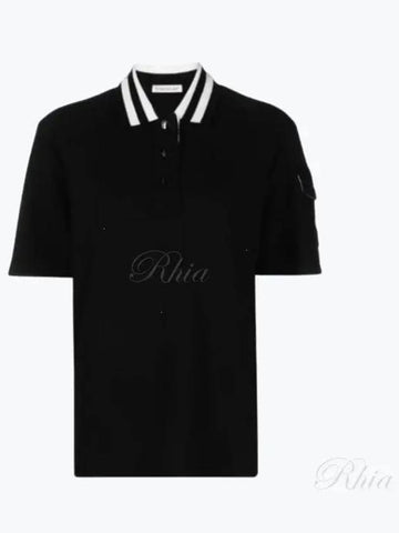 Logo Patch Women s Polo Shirt Top 8A00001 84720 999 - MONCLER - BALAAN 1