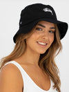 Embroidered Logo Stock Bucket Hat Black - STUSSY - BALAAN 4