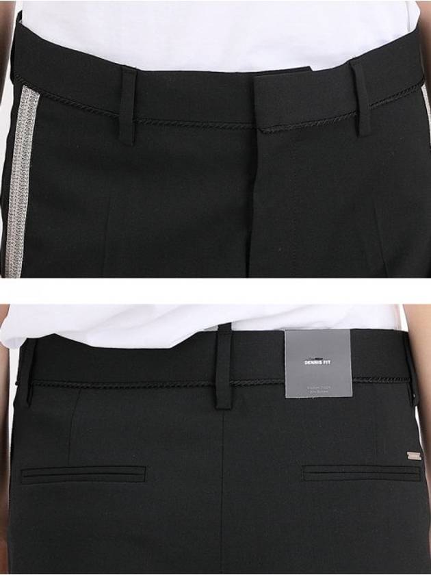 BLACK 'DENNIS FIT' side contrast pants - DSQUARED2 - BALAAN 3