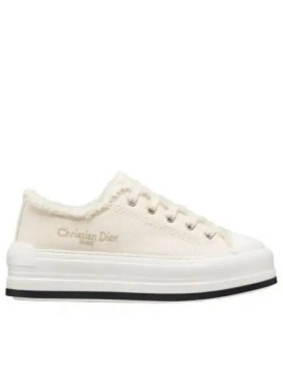 Walk'n Platform Cotton Canvas Low Top Sneakers Beige - DIOR - BALAAN 2