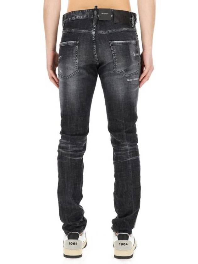 Distressed Wash Denim Jeans Black - DSQUARED2 - BALAAN 4