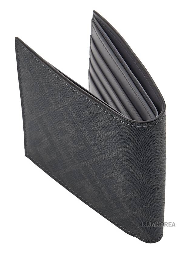 Diagonal FF Canvas Half Wallet Grey - FENDI - BALAAN 4