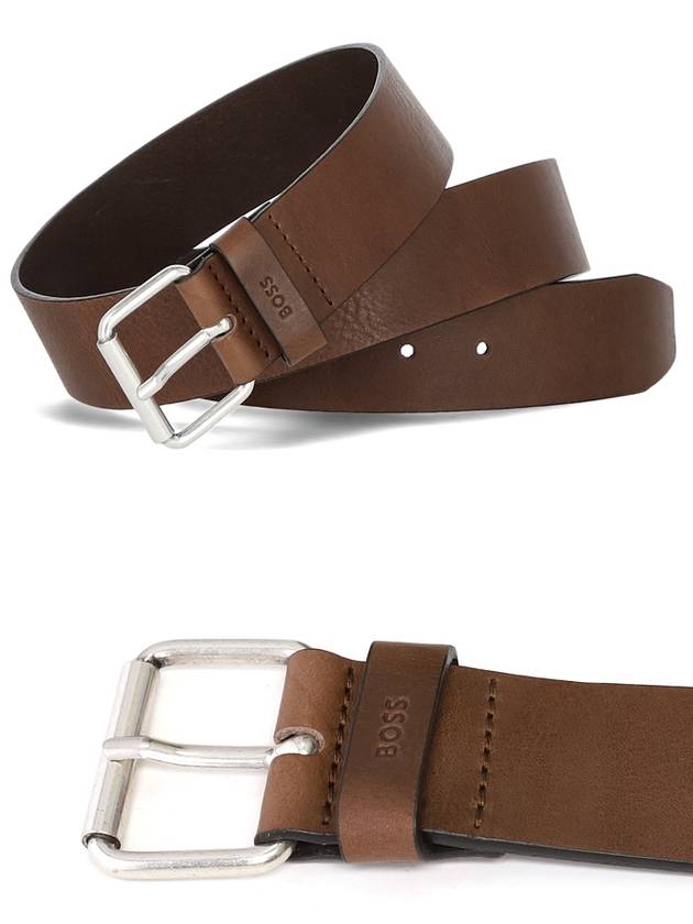 Serge VA Golf Leather Belt Brown - HUGO BOSS - BALAAN.