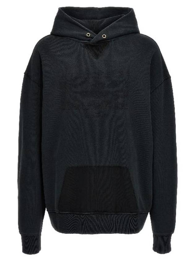 Reverse Logo Cotton Hoodie Black - MAISON MARGIELA - BALAAN 2