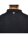 Stripe Merino Jersey Cardigan Navy - THOM BROWNE - BALAAN 5