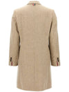 Flannel Chesterfield Wool Single Coat Beige - THOM BROWNE - BALAAN 3