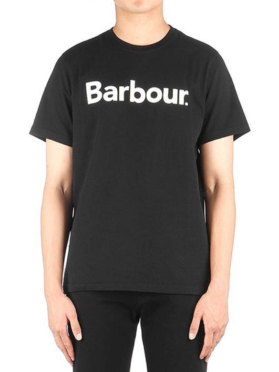 Men's Logo Print Short Sleeve T-Shirt Black - BARBOUR - BALAAN 2