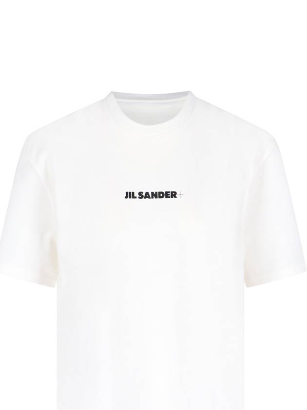 Logo Print Short Sleeve T-Shirt White - JIL SANDER - BALAAN 2