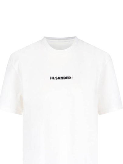 Logo Print Short Sleeve T-Shirt White - JIL SANDER - BALAAN 2