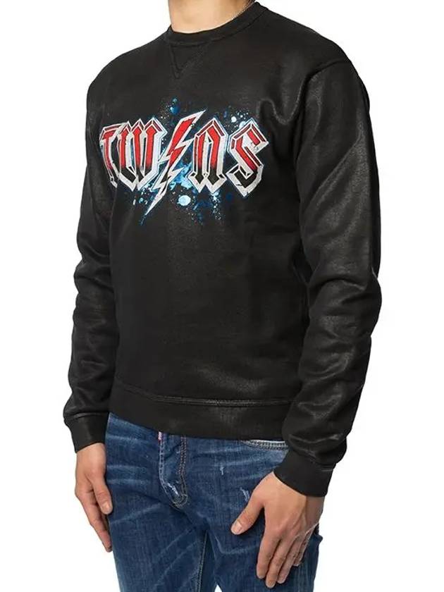 Twins Black Coated Sweatshirt S74GU0091 - DSQUARED2 - BALAAN 3