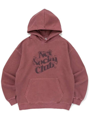 TWIST LOGO PIGMENT HOOD BURGUNDY - NET SOCIAL CLUB - BALAAN 1