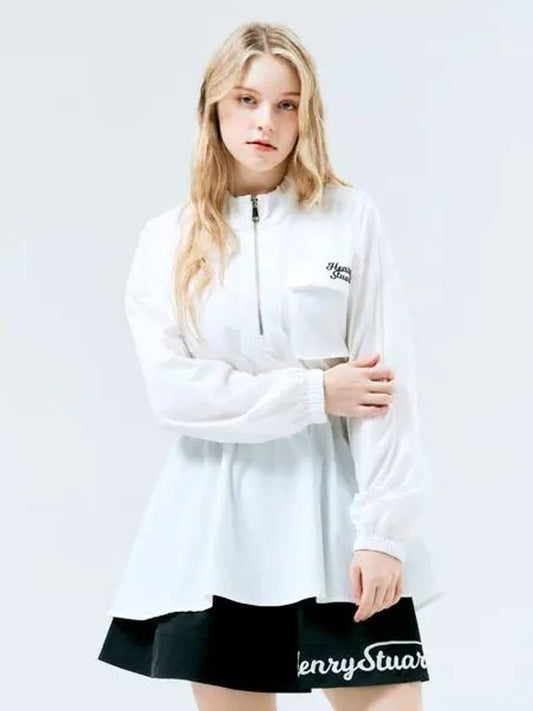 Golf Flare Anorak Zip-up Jumper White - HENRY STUART - BALAAN 1