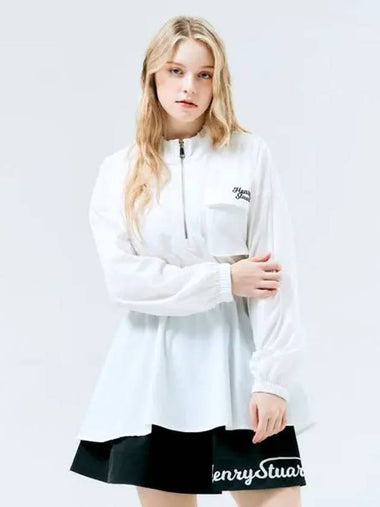 Golf Women s Flare Anorak Zip up Jumper White - HENRY STUART - BALAAN 1