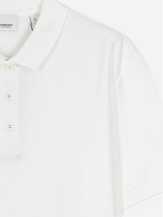 Monogram Motif Polo Shirt White - BURBERRY - BALAAN 4